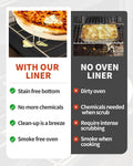 17 by 25 inch oven liner mats for catching food drips and crumbs