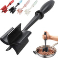 Black five-blade meat chopper and masher kitchen utensil