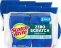 Six-pack dish cleaning sponges for washing dishes and household use