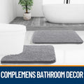 Bathroom rug positioned near a bathtub