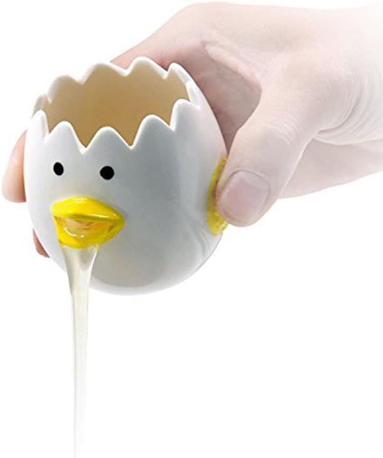 Cute chicken-shaped egg separator for separating egg whites and yolks