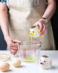 Decorative chicken egg separator for home baking preparation