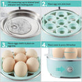 Electric egg boiler with a clear lid for viewing eggs during cooking