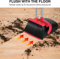 Broom and dustpan set for sweeping kitchen and hallway floors
