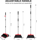 Long handle broom and matching dustpan for convenient sweeping