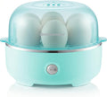 Mint green electric egg cooker with transparent dome lid