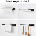 Adhesive paper towel holder for suitable smooth surfaces without drilling