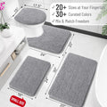 Soft chenille bathroom rug with a plush texture