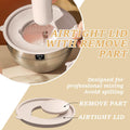 Stainless steel mixing bowls with non-slip bases for countertop use
