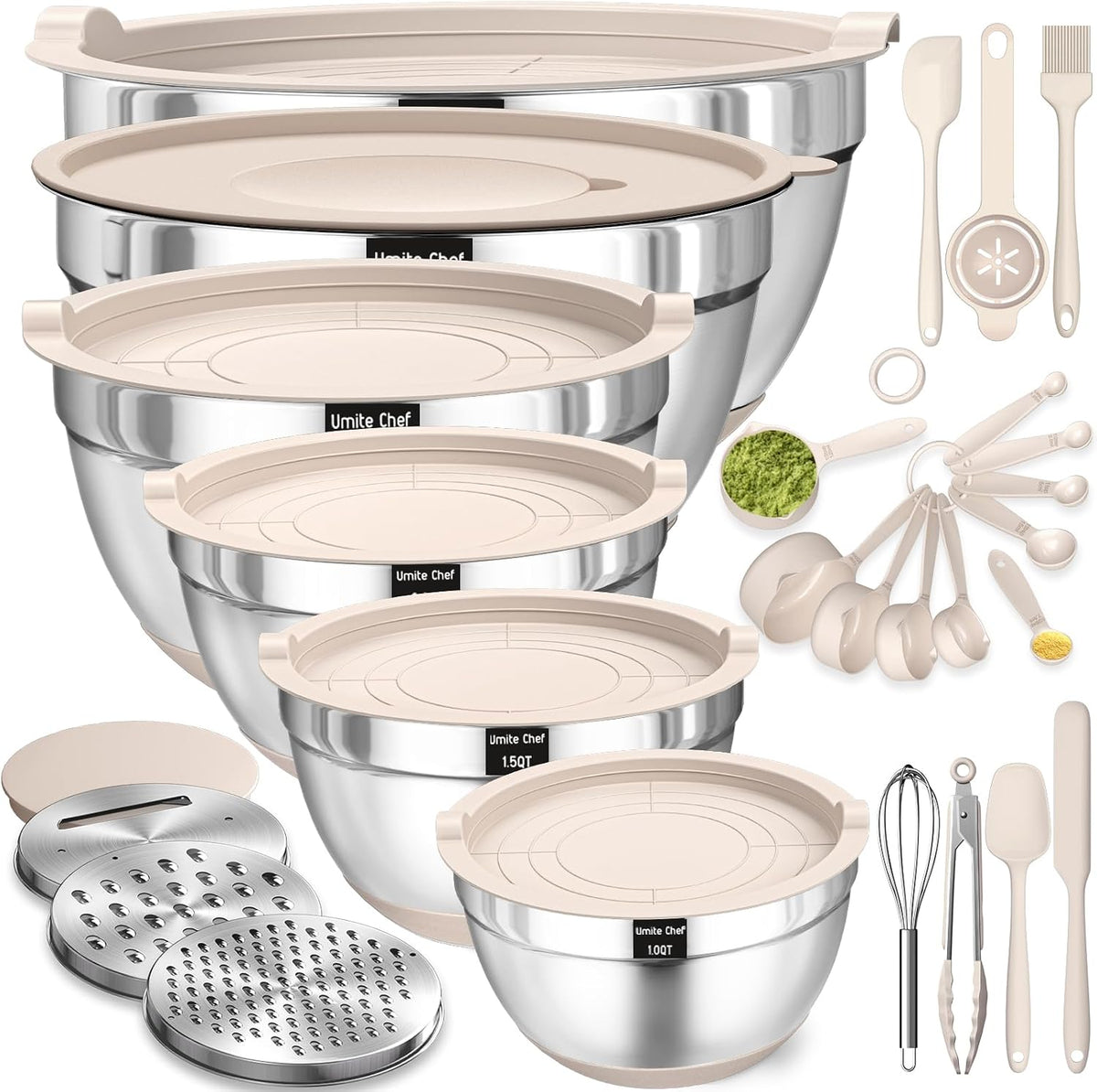 Stainless Steel Mixing Bowls, Mixing Bowl Set, Mixing Bowls with Lids, Nesting Mixing Bowls, Kitchen Gadgets, Kitchen Utensils, Food Preparation Tools, Baking Bowls, Salad Mixing Bowls, Grater Attachments, Kitchen Prep Bowls, Food Storage Bowls, Airtight Bowl Lids, Non Slip Mixing Bowls, Multi Piece Kitchen Set, Stainless Steel Bowls, Cooking Accessories, Baking Essentials, Meal Prep Tools, Vegetable Grater, Slicing Attachments, Kitchen Organization, Food Prep Accessories, Home Kitchen Essentials, Mixing an