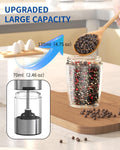 Electric spice grinder with adjustable coarseness settings