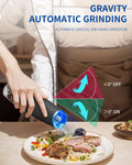 Automatic salt and pepper grinder set for convenient kitchen seasoning