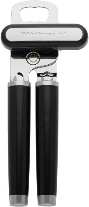 Black multifunction can opener as an everyday kitchen utensil