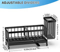 Black stainless steel kitchen sink caddy for organizing dishwashing accessories