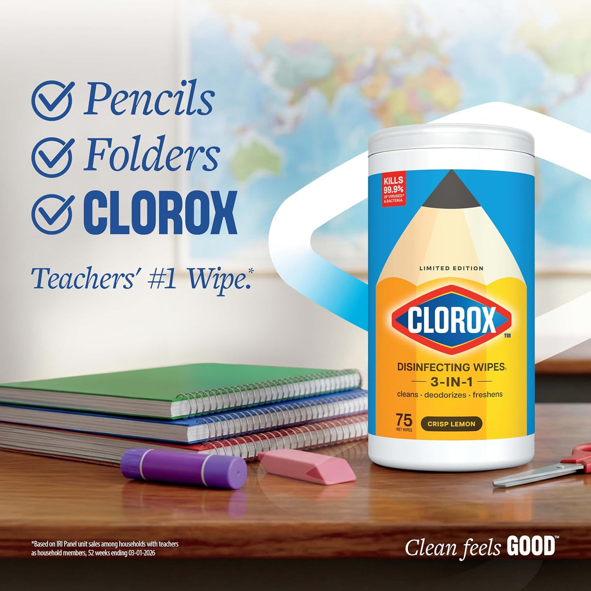 Clorox disinfecting wipes variety pack with 225 wipes total