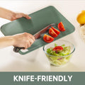 Three durable cutting boards arranged as a coordinated kitchen set