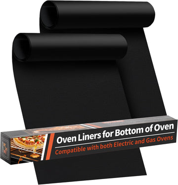 Two-piece reusable oven liner set for easier kitchen cleanup