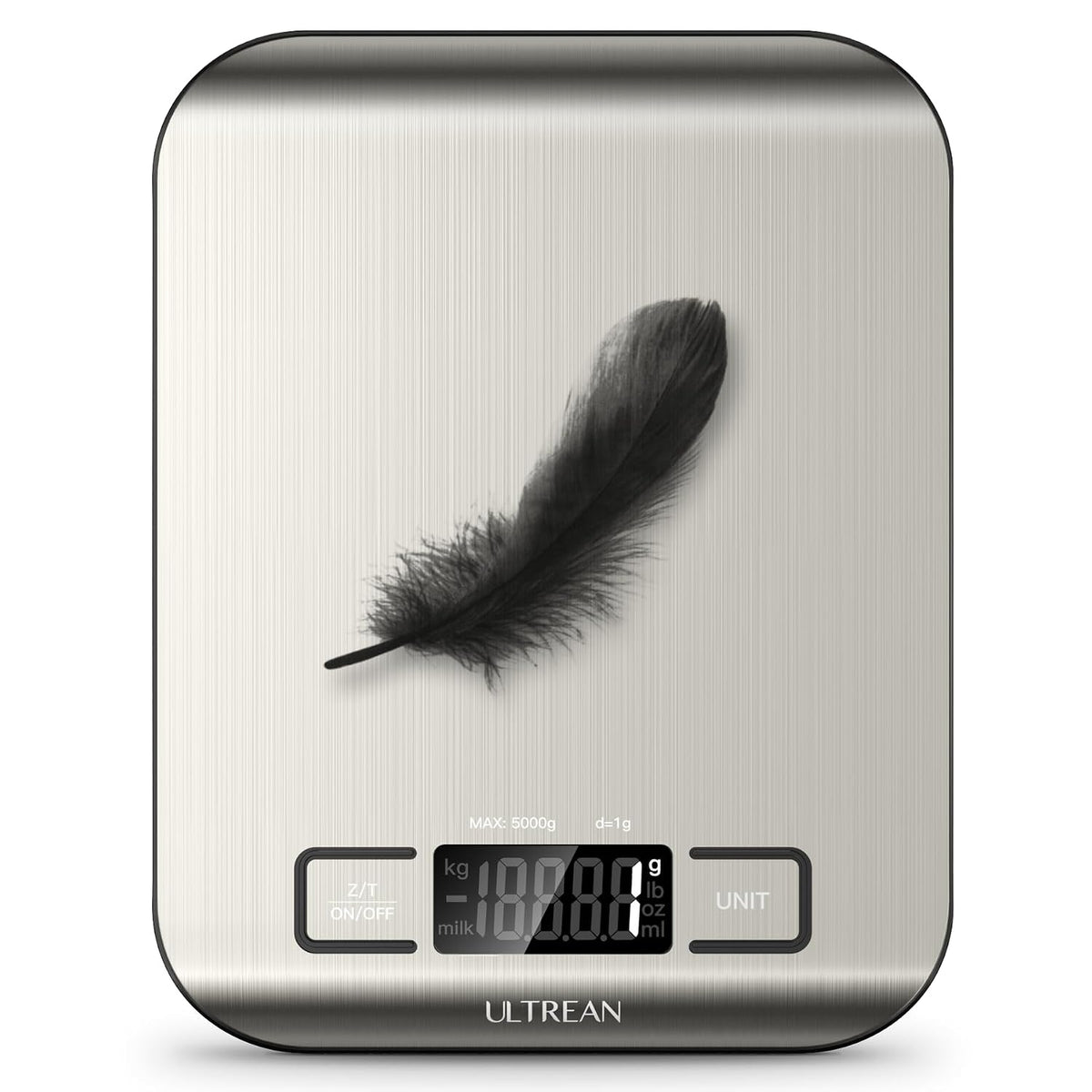 Digital kitchen scale for weighing baking and cooking ingredients