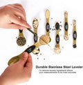 Narrow-ended measuring spoon designed to reach into many spice jars
