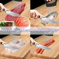 Onion holder featuring a black grip handle and metal prongs