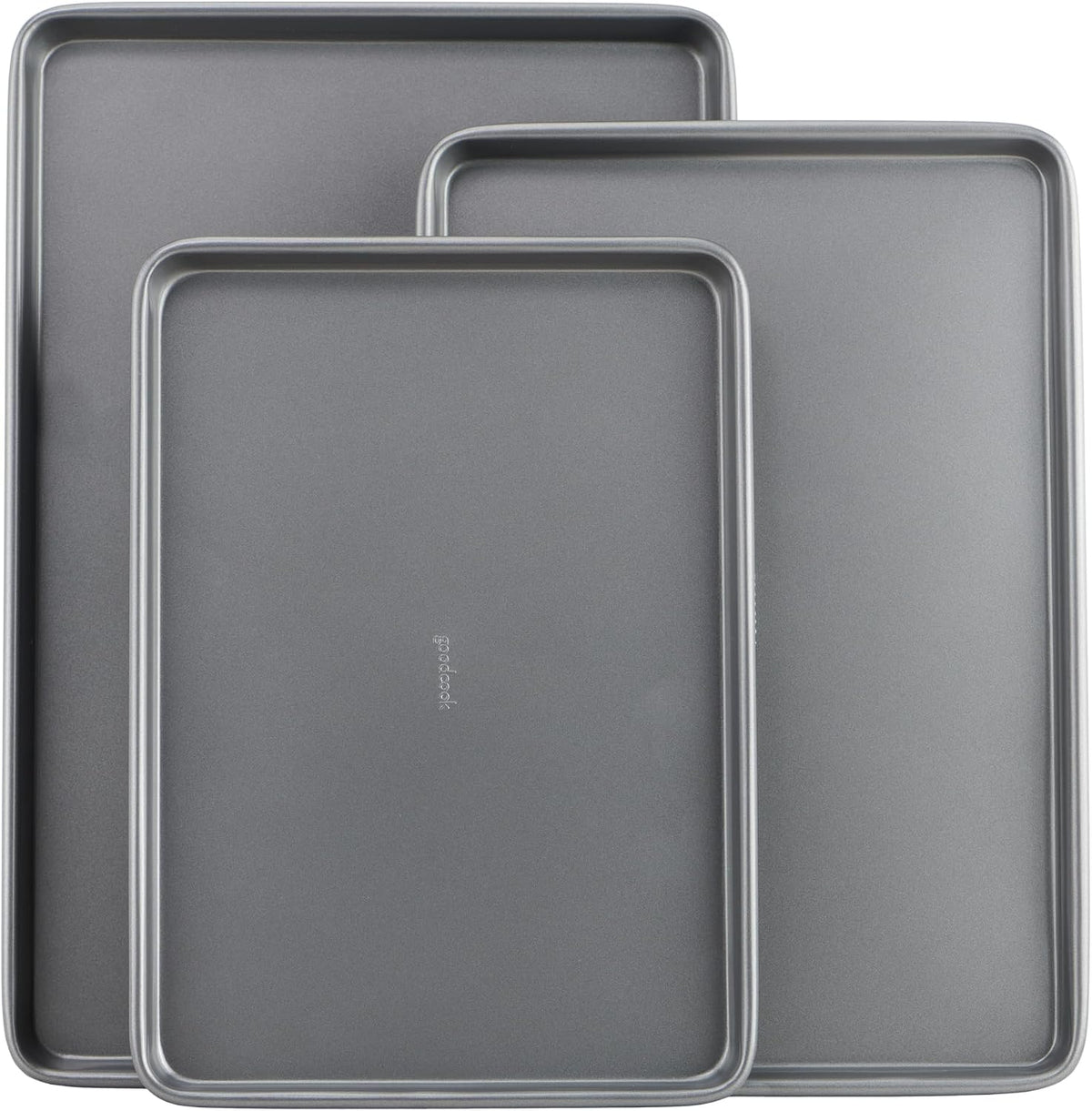 Raised-edge nonstick baking trays for cookies pastries and snacks