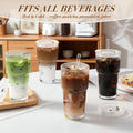 Ribbed glass drinkware for a home coffee bar setup