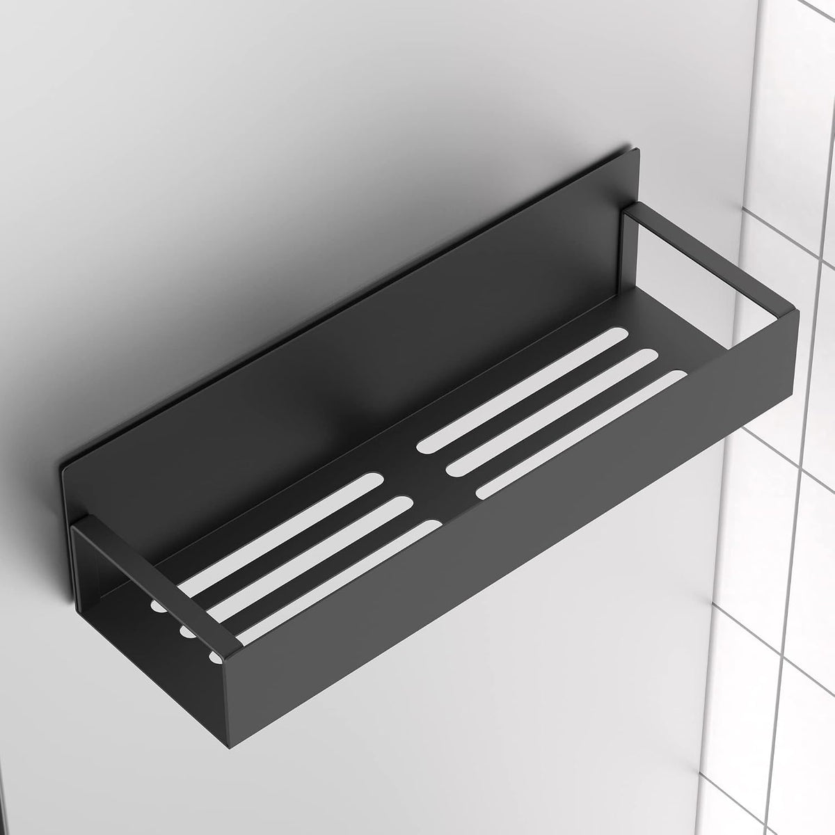 Wall-mounted organizer displaying seasoning jars for convenient cooking access